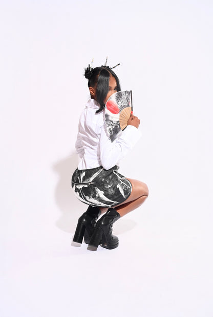 Koi Japanese Denim Skirt - fetch